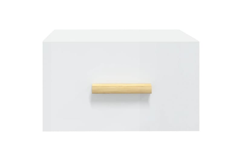 beBasic Veggmontert nattbord 2 stk høyglans hvit 35x35x20 cm - Hvit - Møbler - Bord - Avlastningsbord - Sengebord & nattbord