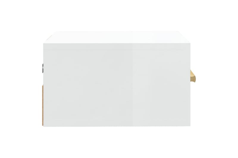 beBasic Veggmontert nattbord 2 stk høyglans hvit 35x35x20 cm - Hvit - Møbler - Bord - Avlastningsbord - Sengebord & nattbord