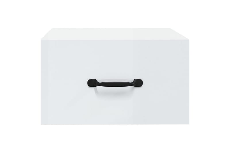 beBasic Veggmontert nattbord 2 stk høyglans hvit 35x35x20 cm - Hvit - Møbler - Bord - Avlastningsbord - Sengebord & nattbord
