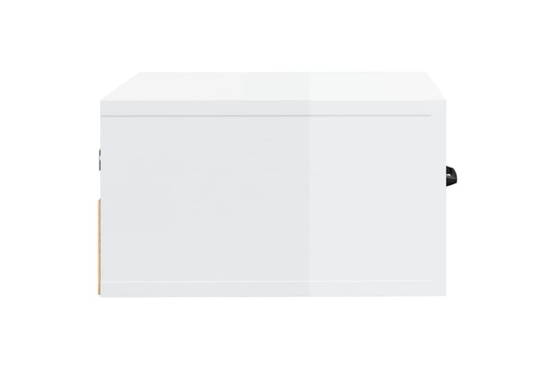 beBasic Veggmontert nattbord 2 stk høyglans hvit 35x35x20 cm - Hvit - Møbler - Bord - Avlastningsbord - Sengebord & nattbord