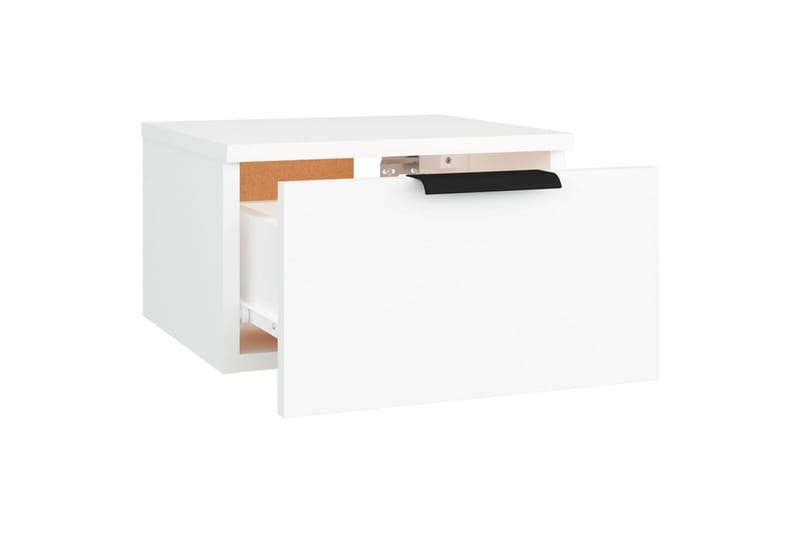 beBasic Veggmontert nattbord 2 stk hvit 34x30x20 cm - Hvit - Møbler - Bord - Avlastningsbord - Sengebord & nattbord