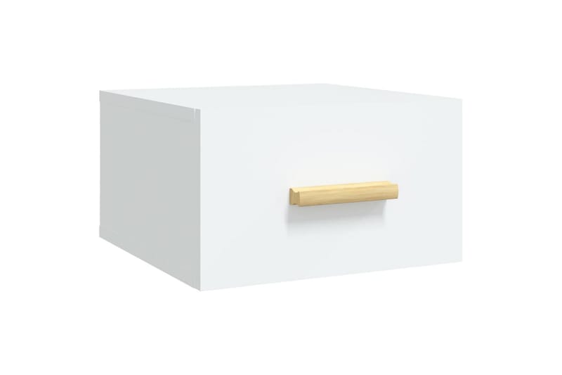 beBasic Veggmontert nattbord 2 stk hvit 35x35x20 cm - Hvit - Sengebord & nattbord