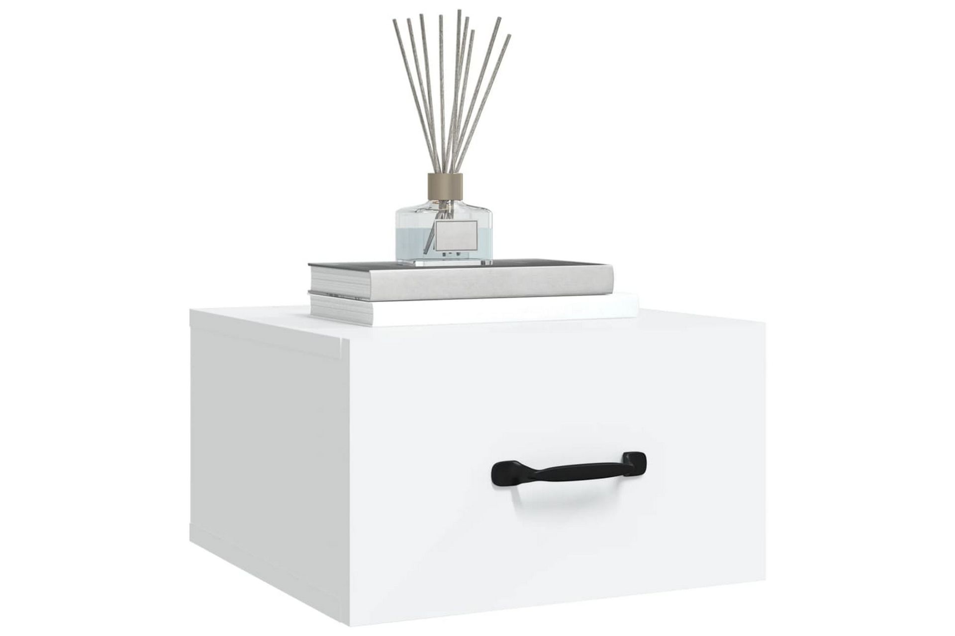 beBasic Veggmontert nattbord 2 stk hvit 35x35x20 cm - Hvit - Møbler - Bord - Avlastningsbord - Sengebord & nattbord