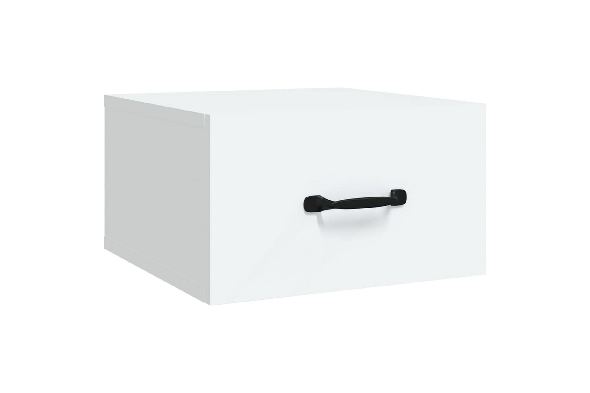 beBasic Veggmontert nattbord 2 stk hvit 35x35x20 cm - Hvit - Møbler - Bord - Avlastningsbord - Sengebord & nattbord
