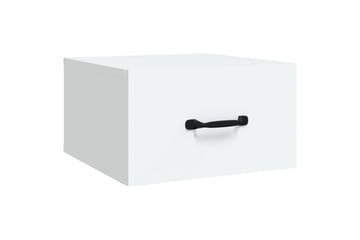 beBasic Veggmontert nattbord 2 stk hvit 35x35x20 cm - Hvit - Møbler - Bord - Avlastningsbord - Sengebord & nattbord
