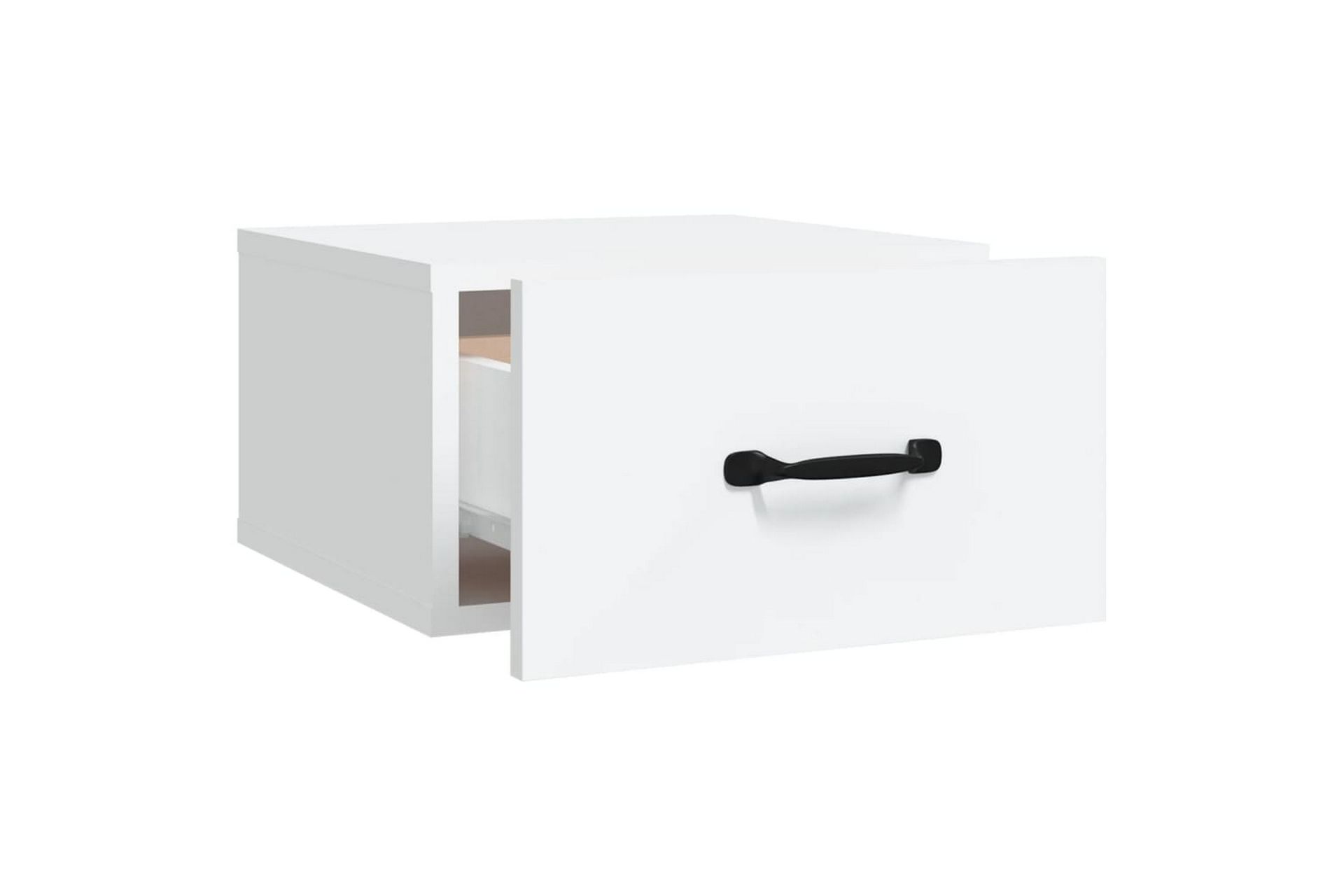 beBasic Veggmontert nattbord 2 stk hvit 35x35x20 cm - Hvit - Møbler - Bord - Avlastningsbord - Sengebord & nattbord