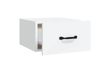 beBasic Veggmontert nattbord 2 stk hvit 35x35x20 cm - Hvit - Møbler - Bord - Avlastningsbord - Sengebord & nattbord