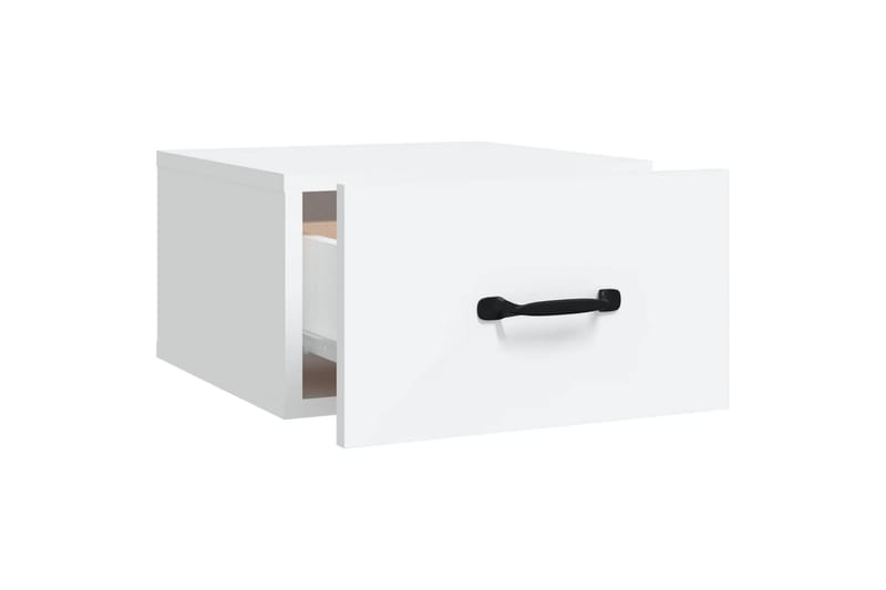 beBasic Veggmontert nattbord 2 stk hvit 35x35x20 cm - Hvit - Møbler - Bord - Avlastningsbord - Sengebord & nattbord