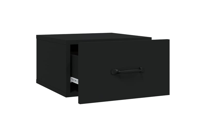 beBasic Veggmontert nattbord 2 stk svart 35x35x20 cm - Svart - Møbler - Bord - Avlastningsbord - Sengebord & nattbord