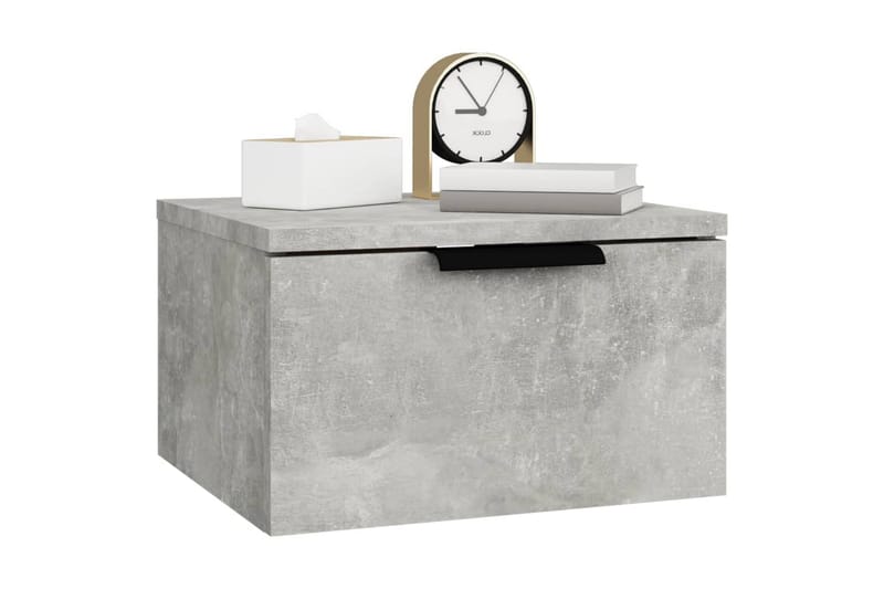beBasic Veggmontert nattbord betonggrå 34x30x20 cm - GrÃ¥ - Møbler - Bord - Avlastningsbord - Sengebord & nattbord