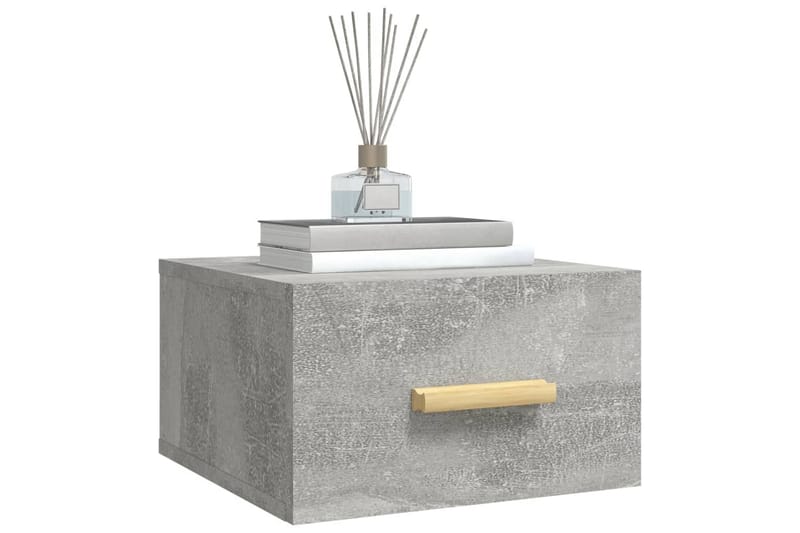 beBasic Veggmontert nattbord betonggrå 35x35x20 cm - GrÃ¥ - Møbler - Bord - Avlastningsbord - Sengebord & nattbord