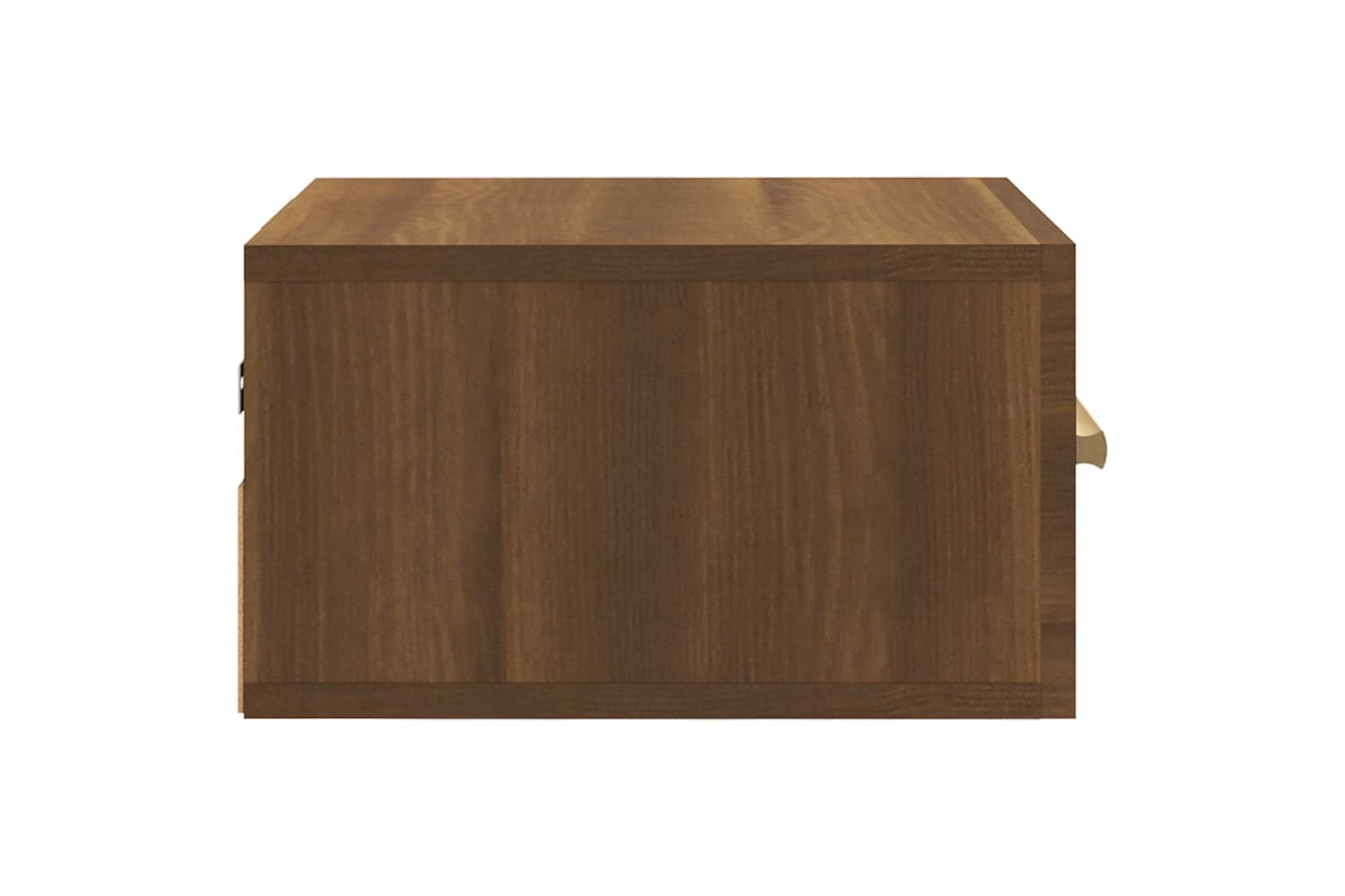 beBasic Veggmontert nattbord brun eik 35x35x20 cm - Brun - Møbler - Bord - Avlastningsbord - Sengebord & nattbord