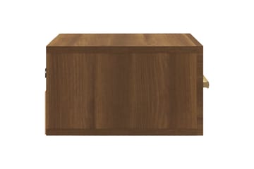 beBasic Veggmontert nattbord brun eik 35x35x20 cm - Brun - Møbler - Bord - Avlastningsbord - Sengebord & nattbord