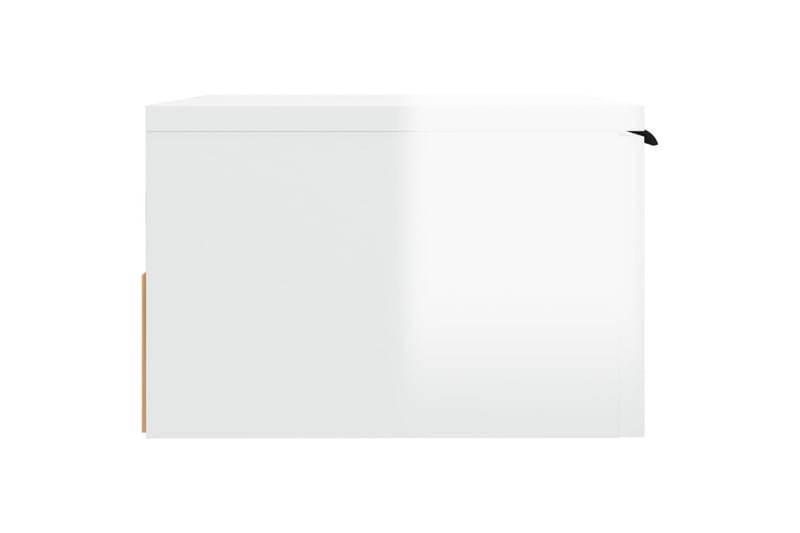 beBasic Veggmontert nattbord høyglans hvit 34x30x20 cm - Hvit - Møbler - Bord - Avlastningsbord - Sengebord & nattbord