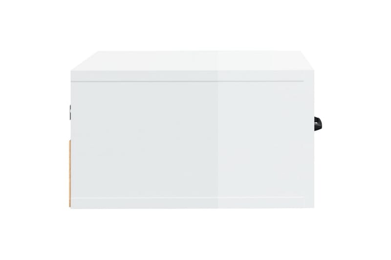 beBasic Veggmontert nattbord høyglans hvit 35x35x20 cm - Hvit - Møbler - Bord - Avlastningsbord - Sengebord & nattbord