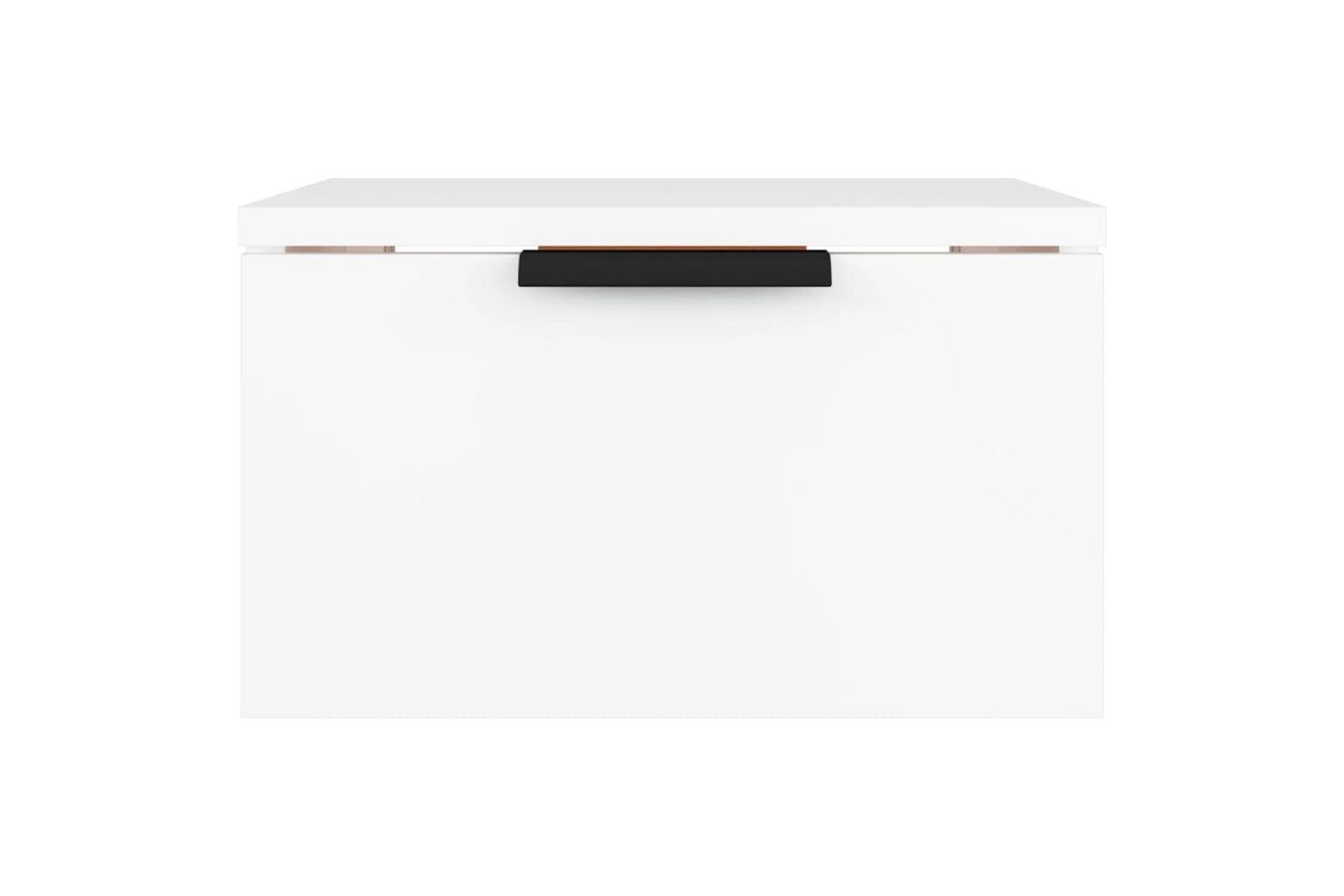 beBasic Veggmontert nattbord hvit 34x30x20 cm - Hvit - Møbler - Bord - Avlastningsbord - Sengebord & nattbord
