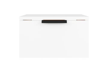 beBasic Veggmontert nattbord hvit 34x30x20 cm - Hvit - Møbler - Bord - Avlastningsbord - Sengebord & nattbord