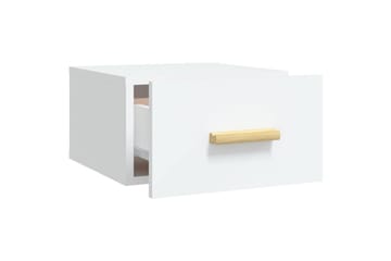 beBasic Veggmontert nattbord hvit 35x35x20 cm - Hvit - Møbler - Bord - Avlastningsbord - Sengebord & nattbord