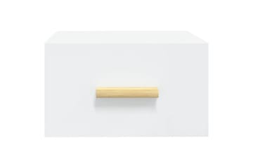 beBasic Veggmontert nattbord hvit 35x35x20 cm - Hvit - Møbler - Bord - Avlastningsbord - Sengebord & nattbord