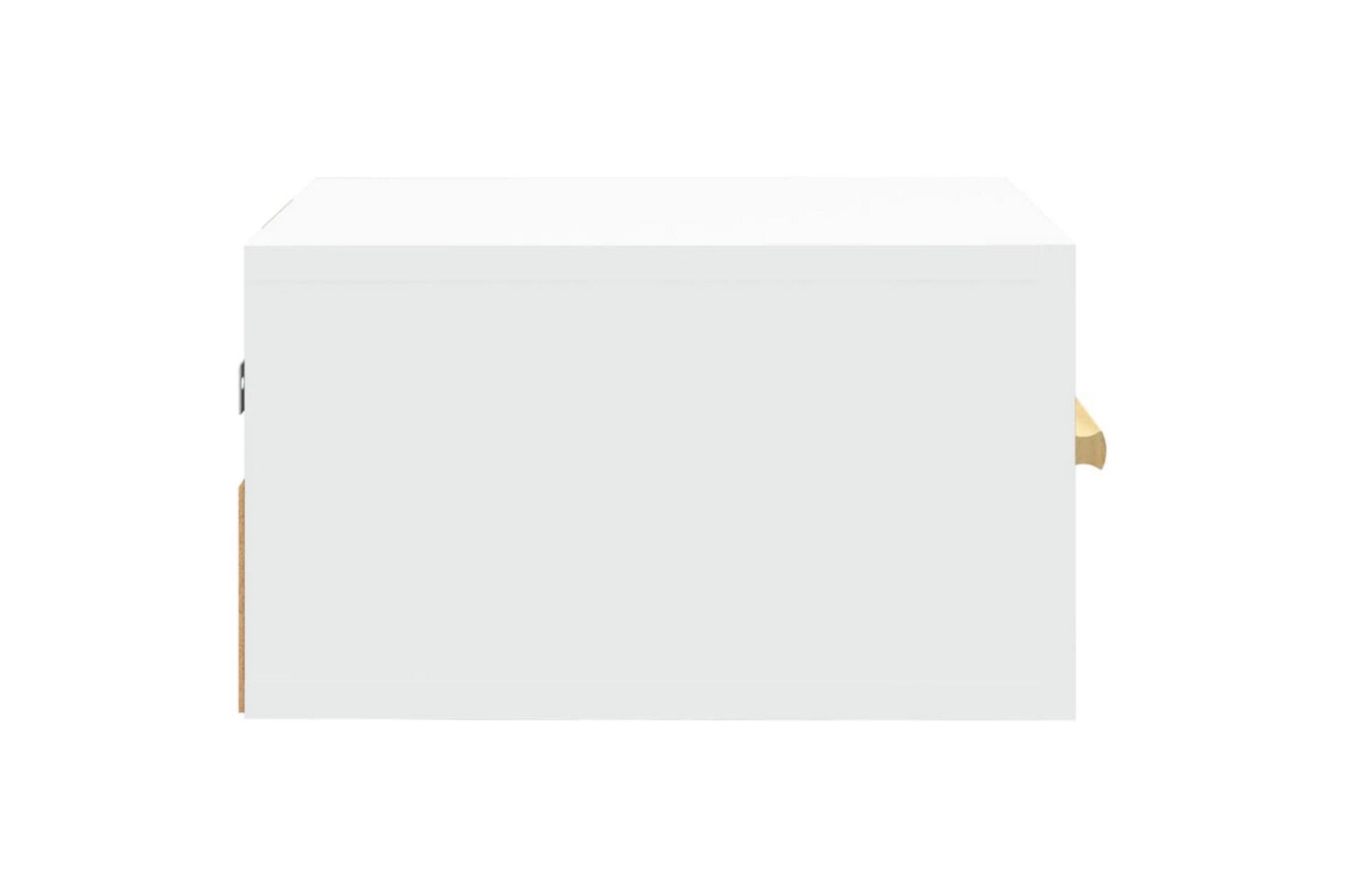 beBasic Veggmontert nattbord hvit 35x35x20 cm - Hvit - Møbler - Bord - Avlastningsbord - Sengebord & nattbord