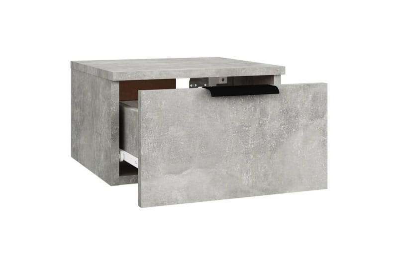 beBasic Veggmonterte nattbord 2 stk betonggrå 34x30x20 cm - GrÃ¥ - Sengebord & nattbord