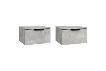 beBasic Veggmonterte nattbord 2 stk betonggrå 34x30x20 cm - GrÃ¥ - Møbler - Bord - Avlastningsbord - Sengebord & nattbord
