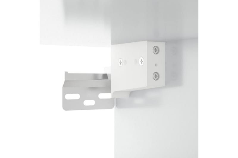 beBasic Veggmonterte nattbord 2 stk høyglans hvit 34x30x20 cm - Hvit - Møbler - Bord - Avlastningsbord - Sengebord & nattbord