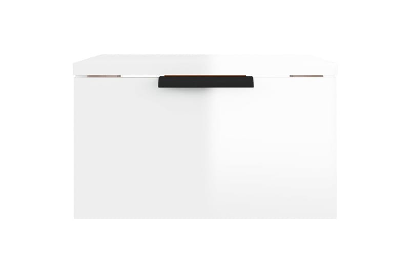 beBasic Veggmonterte nattbord 2 stk høyglans hvit 34x30x20 cm - Hvit - Møbler - Bord - Avlastningsbord - Sengebord & nattbord