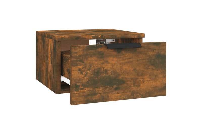 beBasic Veggmonterte nattbord 2 stk røkt eik 34x30x20 cm - Brun - Møbler - Bord - Avlastningsbord - Sengebord & nattbord