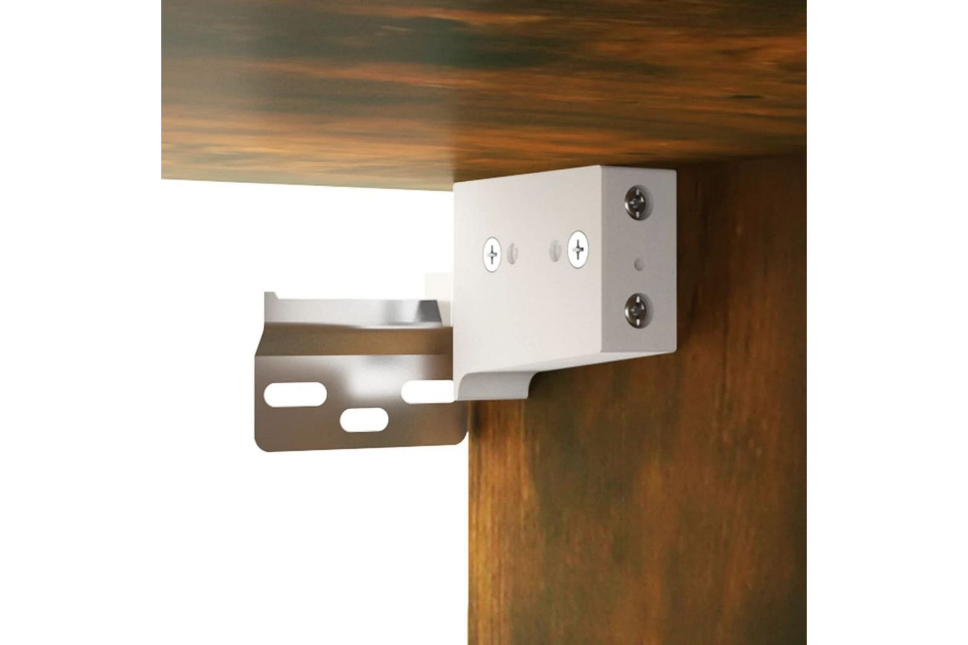 beBasic Veggmonterte nattbord 2 stk røkt eik 35x35x20 cm - Brun - Møbler - Bord - Avlastningsbord - Sengebord & nattbord