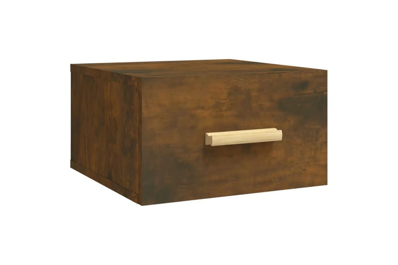beBasic Veggmonterte nattbord 2 stk røkt eik 35x35x20 cm - Brun - Møbler - Bord - Avlastningsbord - Sengebord & nattbord