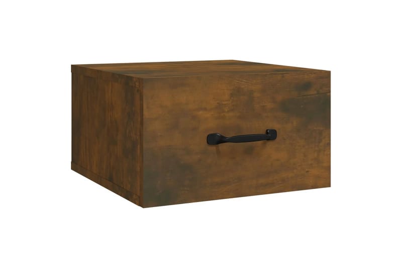 beBasic Veggmonterte nattbord 2 stk røkt eik 35x35x20 cm - Brun - Møbler - Bord - Avlastningsbord - Sengebord & nattbord