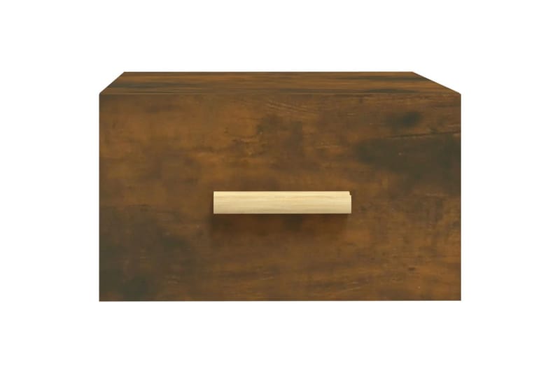 beBasic Veggmonterte nattbord 2 stk røkt eik 35x35x20 cm - Brun - Møbler - Bord - Avlastningsbord - Sengebord & nattbord