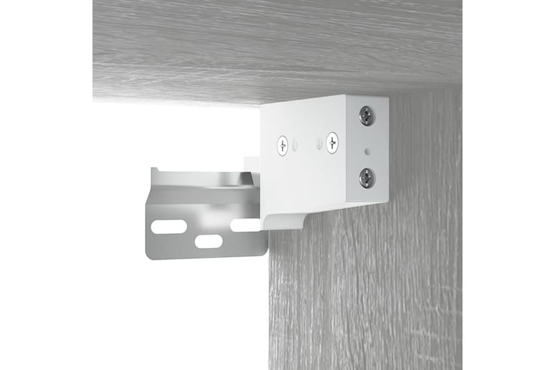 beBasic Veggmonterte nattbord 2 stk sonoma eik 35x35x20 cm - GrÃ¥ - Møbler - Bord - Avlastningsbord - Sengebord & nattbord