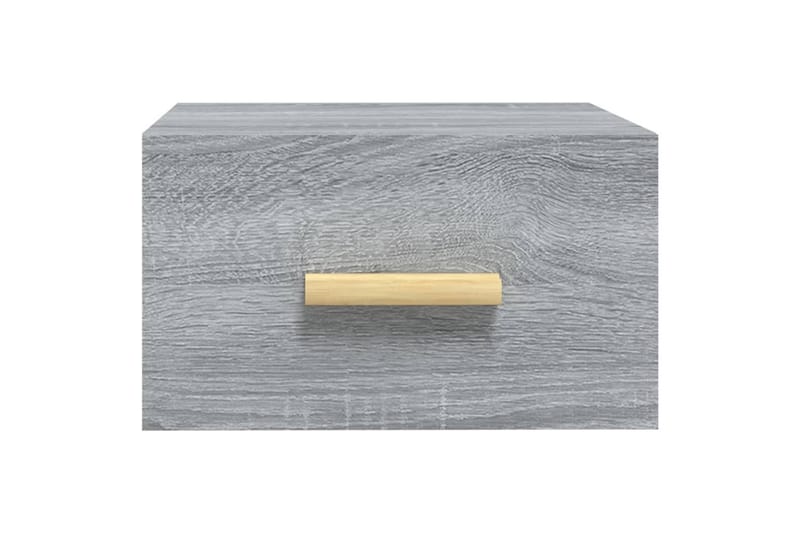 beBasic Veggmonterte nattbord 2 stk sonoma eik 35x35x20 cm - GrÃ¥ - Møbler - Bord - Avlastningsbord - Sengebord & nattbord