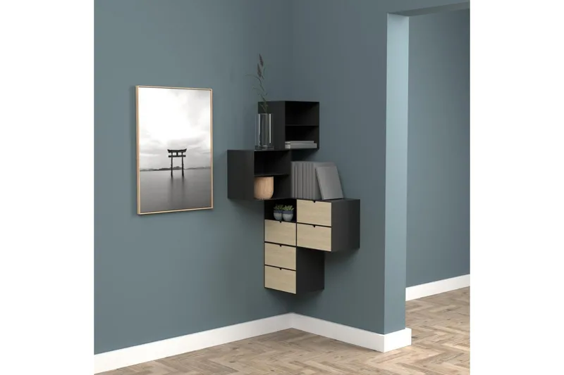 Belleuve Nattbord 25 cm - Svart - Møbler - Bord - Avlastningsbord - Sengebord & nattbord