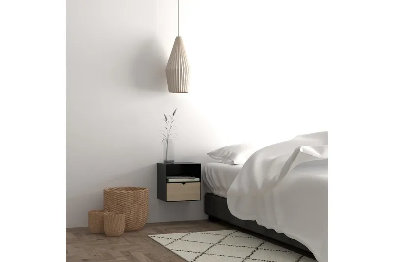 Belleuve Nattbord 25 cm - Svart - Møbler - Bord - Avlastningsbord - Sengebord & nattbord