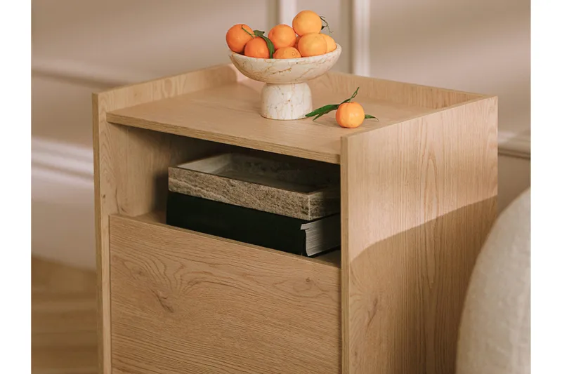 Bellia Sidebord 38 cm - Beige - Møbler - Bord - Avlastningsbord - Lampebord & sidebord