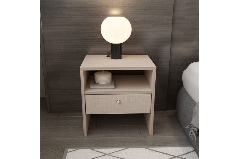 Berriaren Nattbord 45 cm - Beige - Møbler - Bord - Avlastningsbord - Sengebord & nattbord