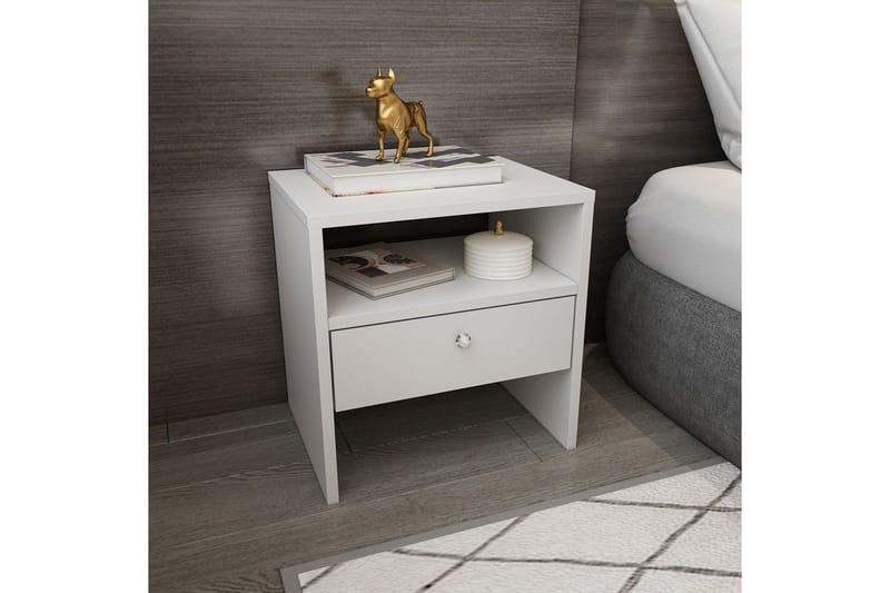 Berriaren Nattbord 45 cm - Hvit - Møbler - Bord - Avlastningsbord - Sengebord & nattbord