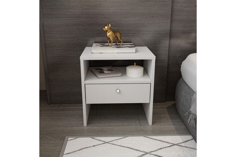 Berriaren Nattbord 45 cm - Hvit - Møbler - Bord - Avlastningsbord - Sengebord & nattbord