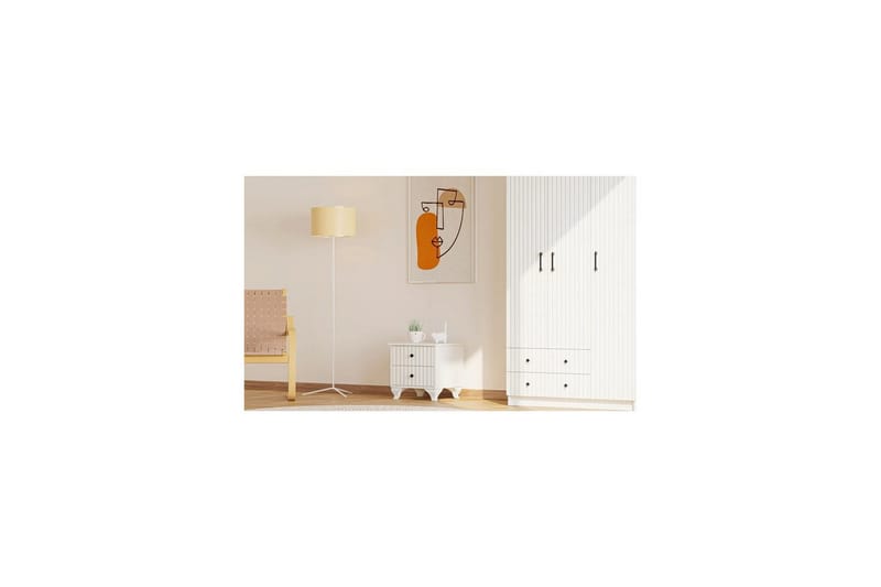 Beynor Nattbord 45 cm - Matt Hvit - Møbler - Bord - Avlastningsbord - Sengebord & nattbord