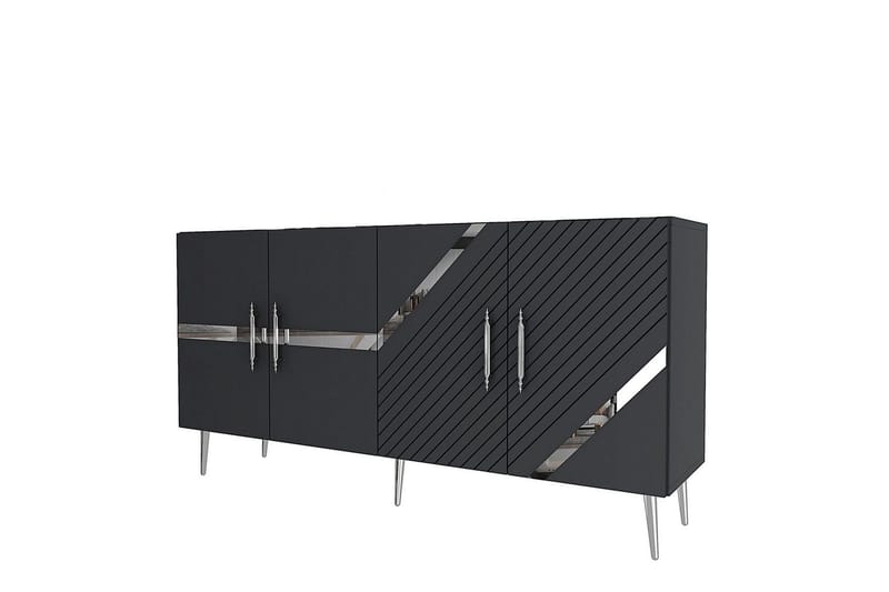 Bielany Konsollbord 150 cm - Grafittgrå/Sølv - Møbler - Bord - Avlastningsbord - Gangbord