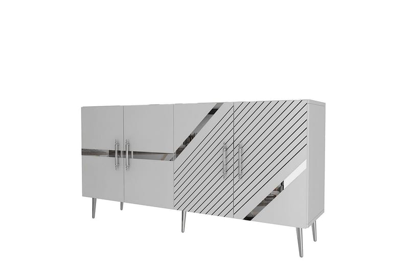 Bielany Konsollbord 150 cm - Hvit/Sølv - Møbler - Bord - Avlastningsbord - Gangbord