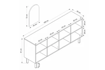 Bingdi Konsollbord 180 cm - Hvit - Møbler - Bord - Avlastningsbord - Gangbord