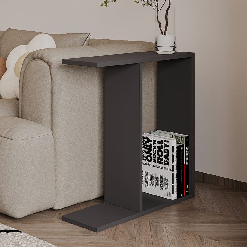 Bingdi Sidebord 60x60x60 cm - Antrasitt - Møbler - Bord - Avlastningsbord - Lampebord & sidebord