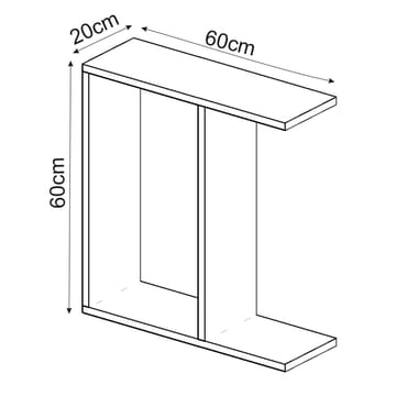Bingdi Sidebord 60x60x60 cm - Hvit - Møbler - Bord - Avlastningsbord - Lampebord & sidebord