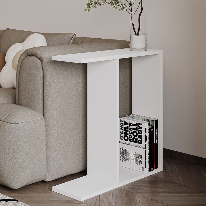 Bingdi Sidebord 60x60x60 cm - Hvit - Møbler - Bord - Avlastningsbord - Lampebord & sidebord
