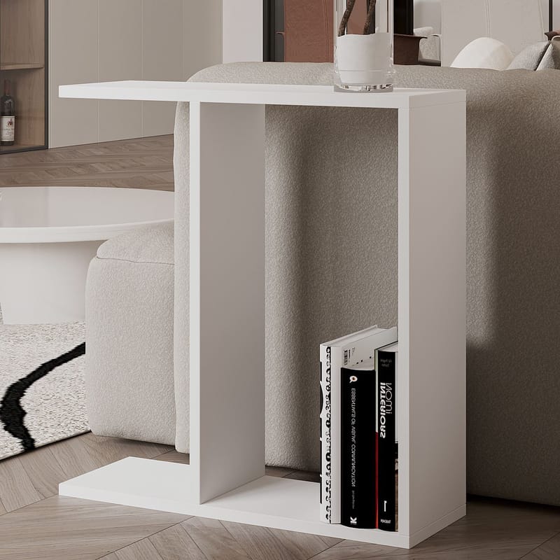 Bingdi Sidebord 60x60x60 cm - Hvit - Møbler - Bord - Avlastningsbord - Lampebord & sidebord