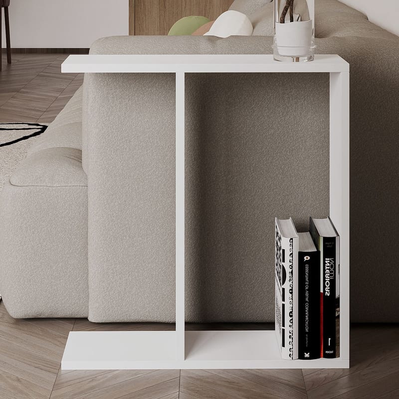 Bingdi Sidebord 60x60x60 cm - Hvit - Møbler - Bord - Avlastningsbord - Lampebord & sidebord